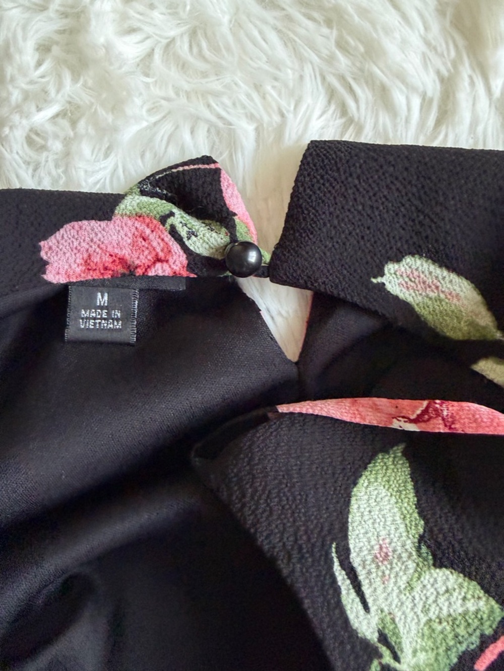 Iz Byer Black and Pink Rose Mini Dress with Floral Date Night Wedding Guest - Picture 6 of 8